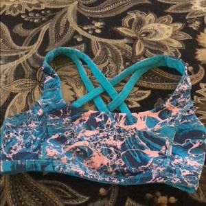 Paint spatter sports bra